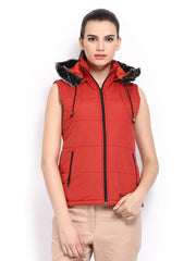 Fort Collins Women Red Hooded Jacket