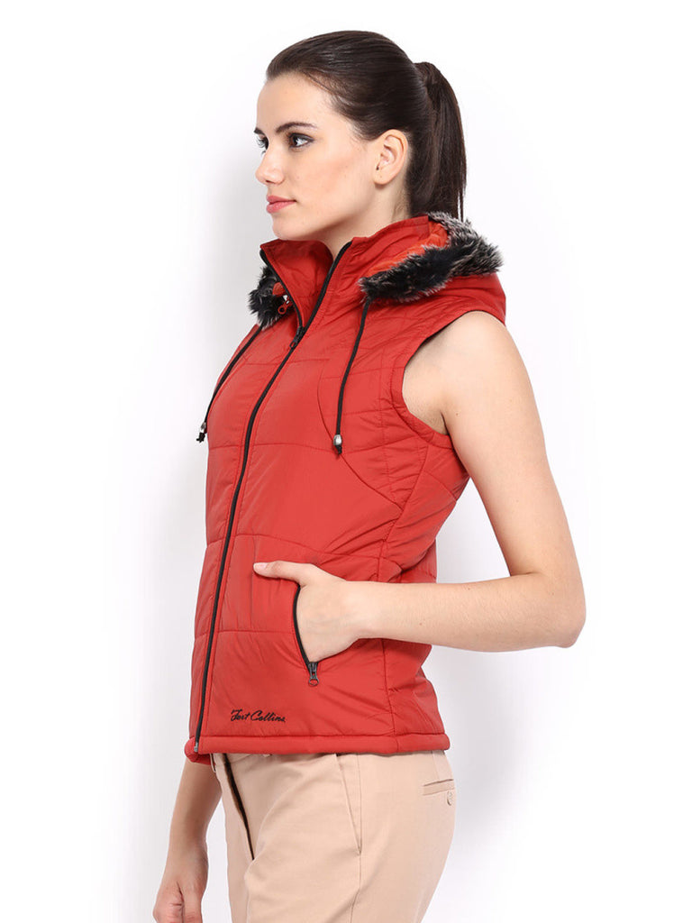 Fort Collins Women Red Hooded Jacket