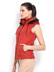 Fort Collins Women Red Hooded Jacket