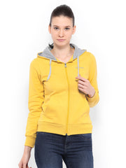 Fort Collins Women Yellow Hooded Sweatshirt