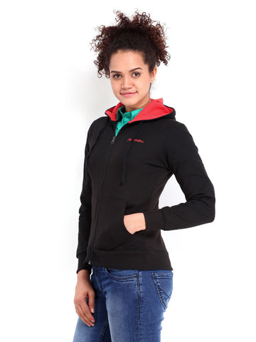Fort Collins Women Black Hooded Sweatshirt