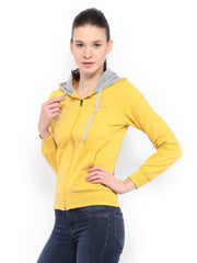 Fort Collins Women Yellow Hooded Sweatshirt