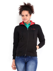 Fort Collins Women Black Hooded Sweatshirt