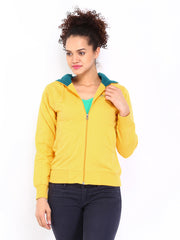 Fort Collins Women Yellow Hooded Sweatshirt