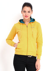 Fort Collins Women Yellow Hooded Sweatshirt