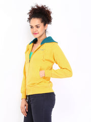 Fort Collins Women Yellow Hooded Sweatshirt