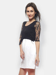 Gritstones Black &amp; White Fit &amp; Flare Dress
