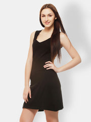Gristones Black A-line Dress