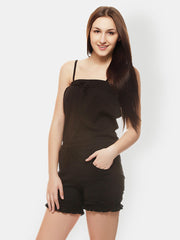Gritstones Women Black Playsuit