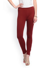 GRITSTONES Women Maroon Ankle-Length Leggings