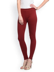 GRITSTONES Women Maroon Ankle-Length Leggings