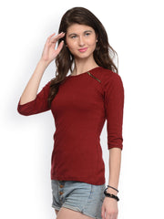 GRITSTONES Women Maroon Top