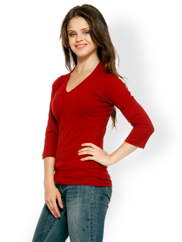 GRITSTONES Women Maroon Top