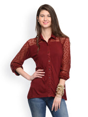 GRITSTONES Women Maroon Top