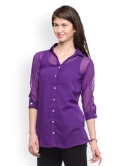 GRITSTONES Women Purple Tunic