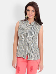 Gipsy Women Off-White Printed Top