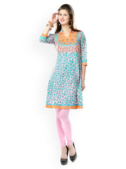 Glam and Luxe Women Pink Printed Kurti