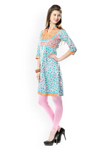 Glam and Luxe Women Pink Printed Kurti