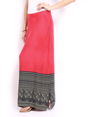 Global Desi Pink Printed Maxi Skirt