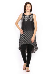 Global Desi Women Black &amp; Off-White Tunic