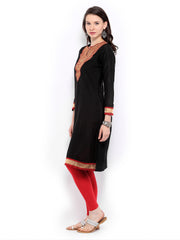 Global Desi Women Black Kurta