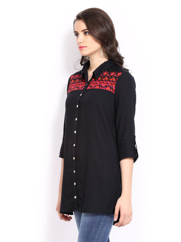 Global Desi Women Black Tunic