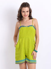 Global Desi Women Green Jumpsuit