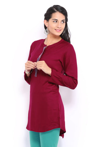 Global Desi Women Maroon Tunic