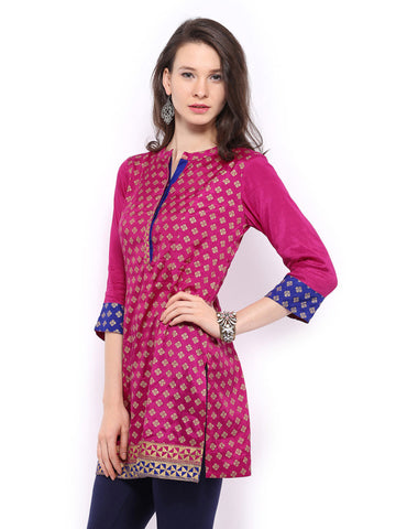 Global Desi Women Pink Printed Kurta