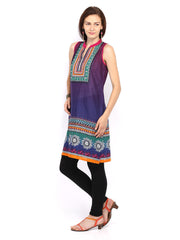 Global Desi Women Purple Printed Kurta