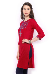 Global Desi Women Red Kurta