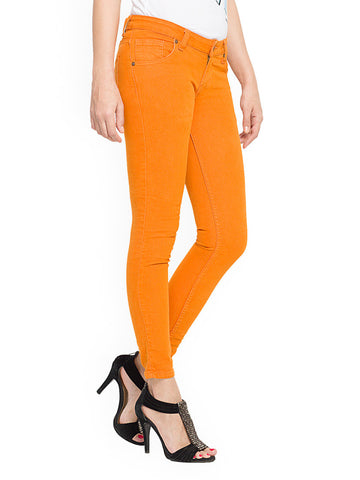 Globus Women Orange Skinny Fit Jeans