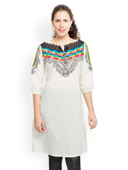 Globus Women Off-White Kurti