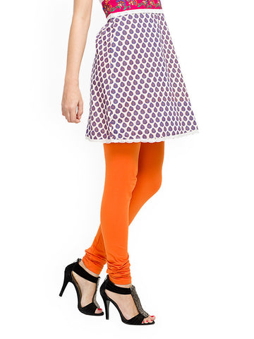 Globus Women Orange Churidar Leggings