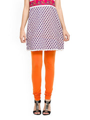 Globus Women Orange Churidar Leggings
