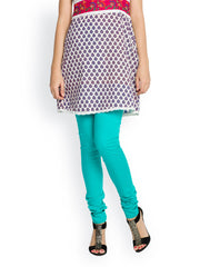 Globus Women Turquoise Blue Churidar Leggings