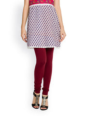 Globus Women Maroon Churidar Leggings