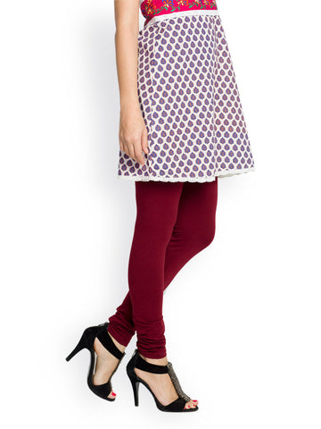 Globus Women Maroon Churidar Leggings