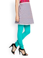 Globus Women Turquoise Blue Churidar Leggings
