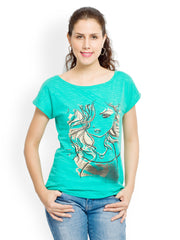 Globus Women Green Printed Top