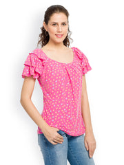 Globus Women Pink Printed Top