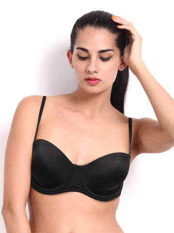 Hanes Black Concealer Strapless Bra G512