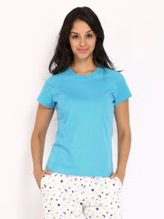 Hanes Women Blue T-shirt WPC21-708-PL