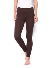 Hanes Women Brown Cotton Stretch Leggings 83S3WBPR41
