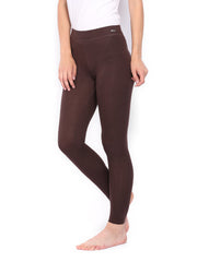 Hanes Women Brown Cotton Stretch Leggings 83S3WBPR41