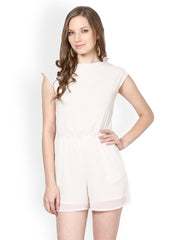 Harpa Women Cream Coloured Polka Dot Playsuit