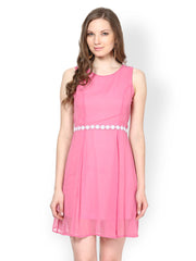 Harpa Pink Fit &amp; Flare Dress