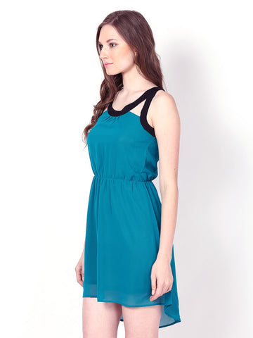 Harpa Green High-Low Dress