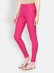 Harpa Women Pink Skinny Fit Jeggings