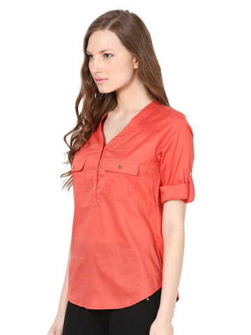 Harpa Women Coral Pink Top